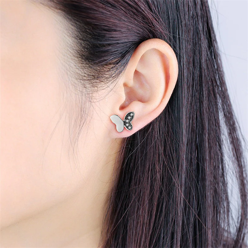 Fluttering Butterflies Sterling Silver stud Earrings - Image 9