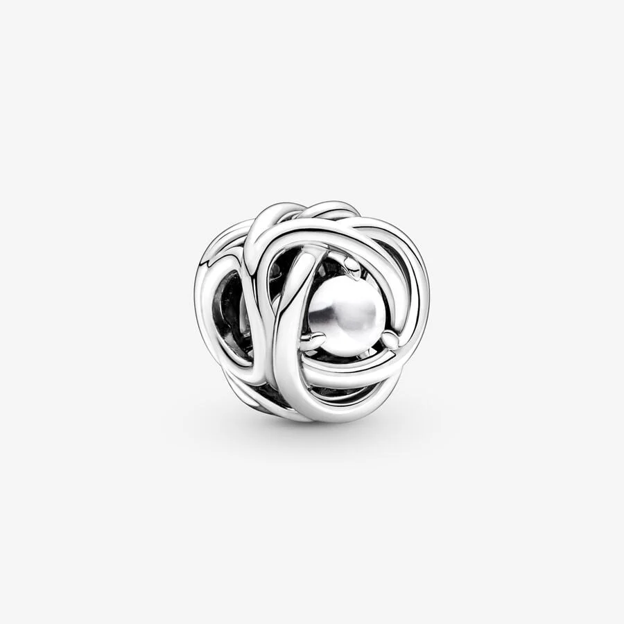 S925 Birthstone Eternity Circle Months Sterling Silver Charms Collection - Image 15