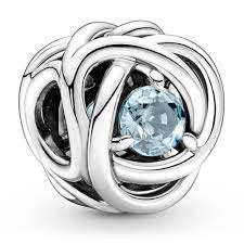 S925 Birthstone Eternity Circle Months Sterling Silver Charms Collection - Image 4