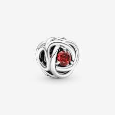 S925 Birthstone Eternity Circle Months Sterling Silver Charms Collection - Image 7