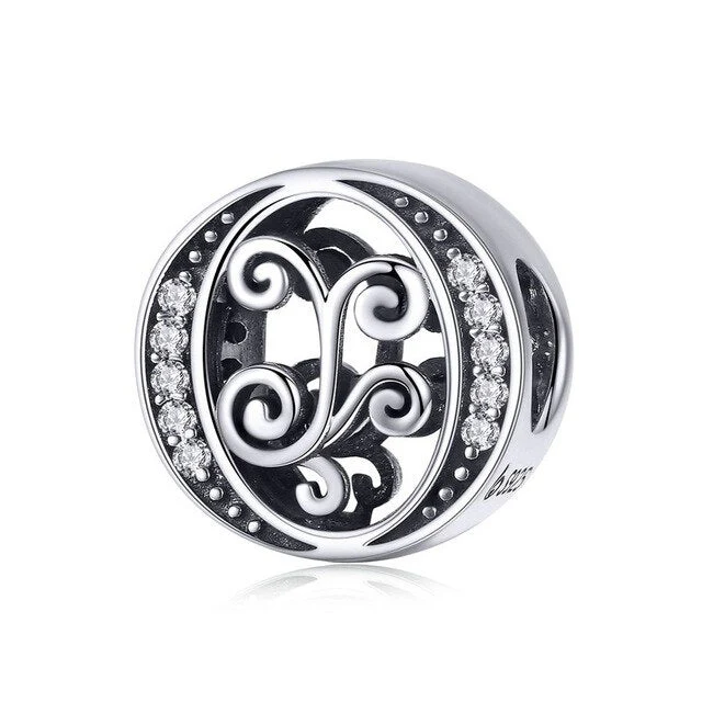 S925 Classic Alphabets A to Z Sterling Silver Charms Collection - Image 16