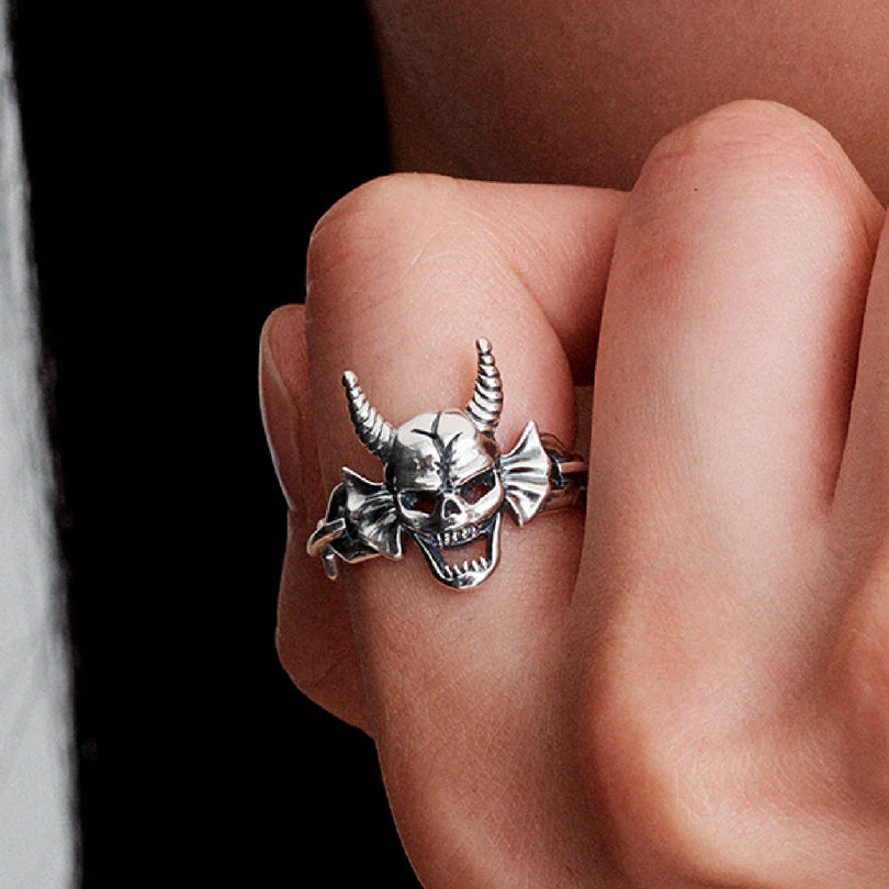 Sparkling White Radiant Stranger Things Hellfire Sterling Silver Ring - Image 3